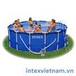 Bể khung kim loại tròn 4m57 kèm máy lọc nước INTEX 28232