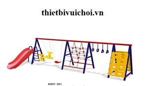 Bộ cầu trượt xích đu ngoài trời KT320