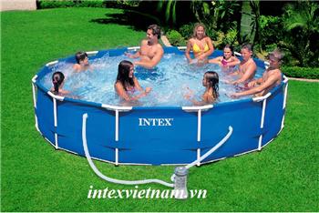 Bể bơi khung kim loại tròn 3m05 kèm máy lọc nước INTEX 28202